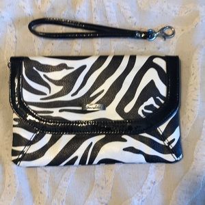 Excellent condition! Zebra print clutch/wristlet
